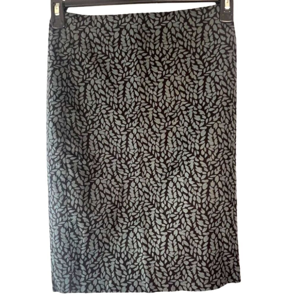 Ann Taylor LOFT Knee Length Foliage Pattern Pencil Skirt‎ Women's Size 0